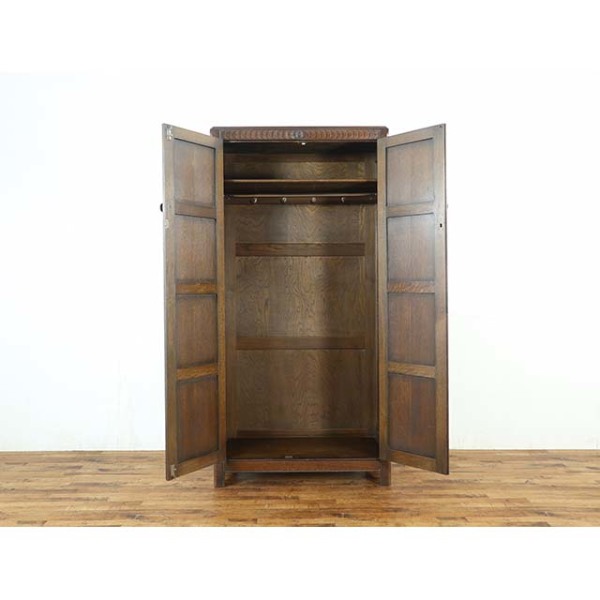 1940年頃 オーク材 イギリス アンティーク・ワードローブ antique80030