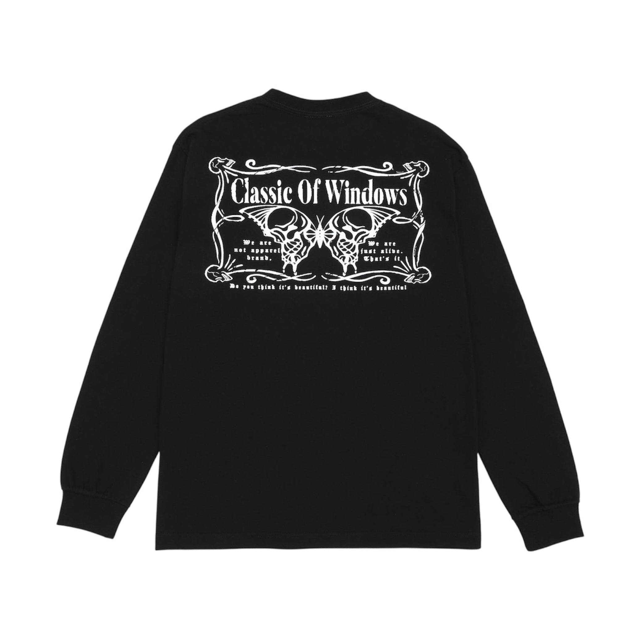 ブランデー戦記 BUTTERFLY BIG ロンT ブラック BUTTERFLY BIG ﾛﾝT