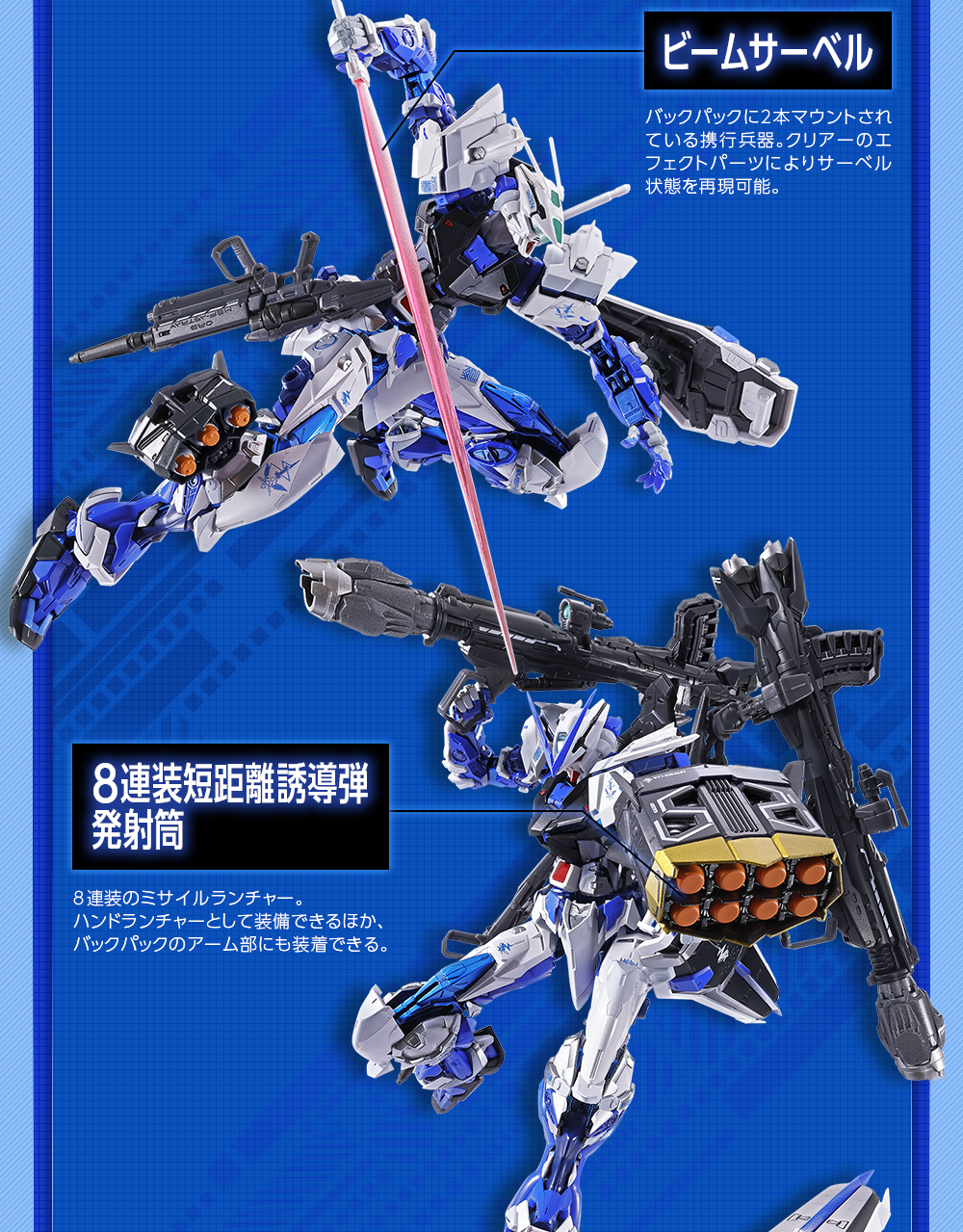 LBUILD ガンダムアストレイブルーフレームフルウェポン BANDAI