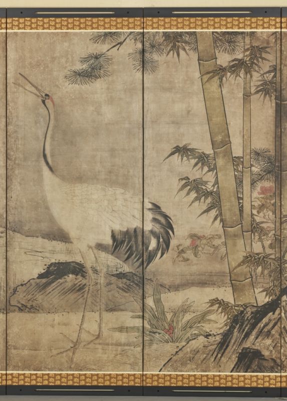 四季花鳥図屏風