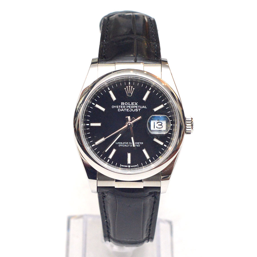 ロレックス デイトジャスト 交換用時計ベルトオーダー｜クロコダイル