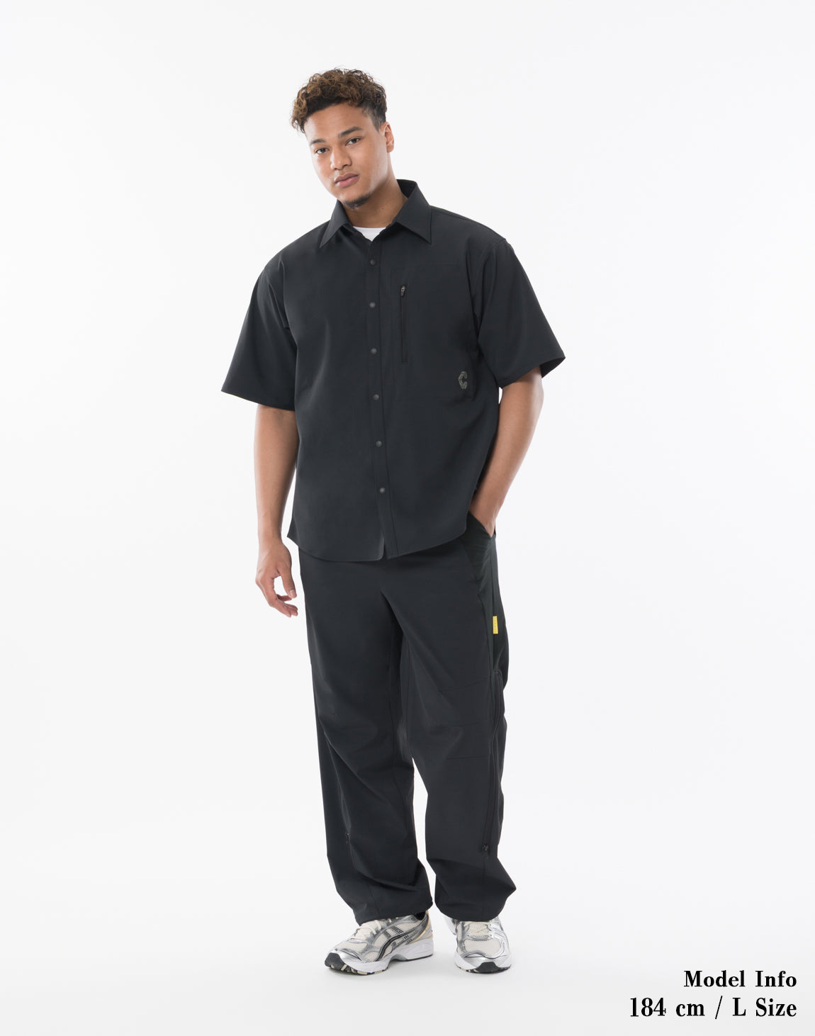 CRONOS TECH VERTICAL ZIP SHIRT【BLACK】