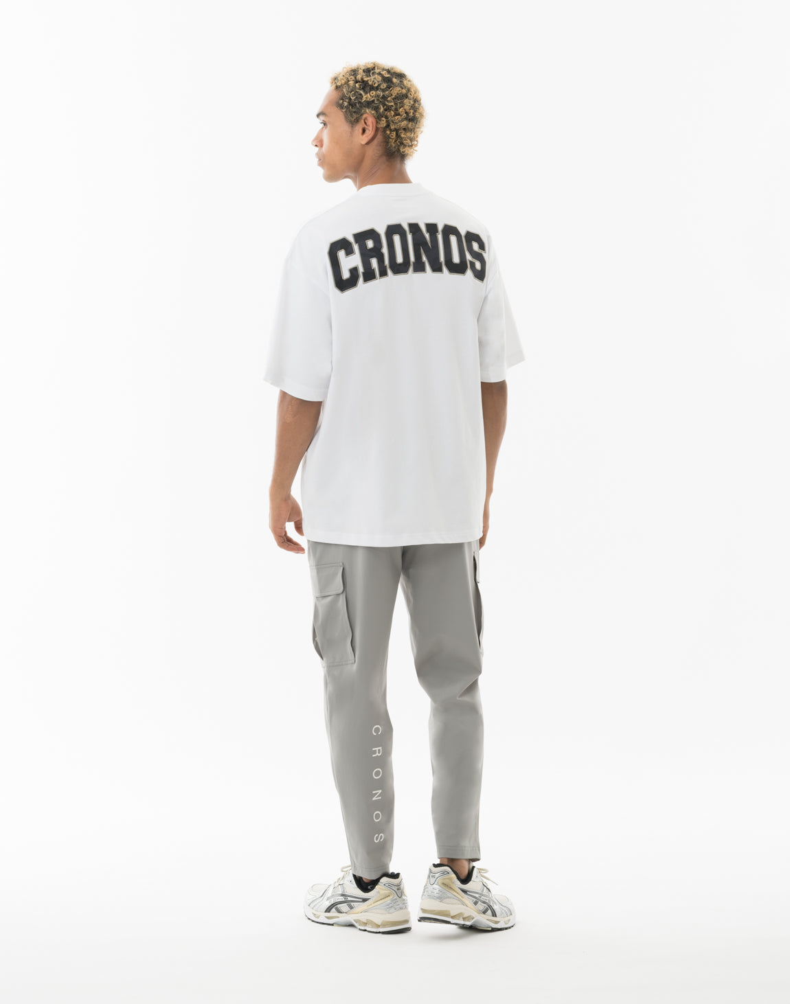 CRONOS PATCH LOGO TECH over size S/S TEE【WHITE】