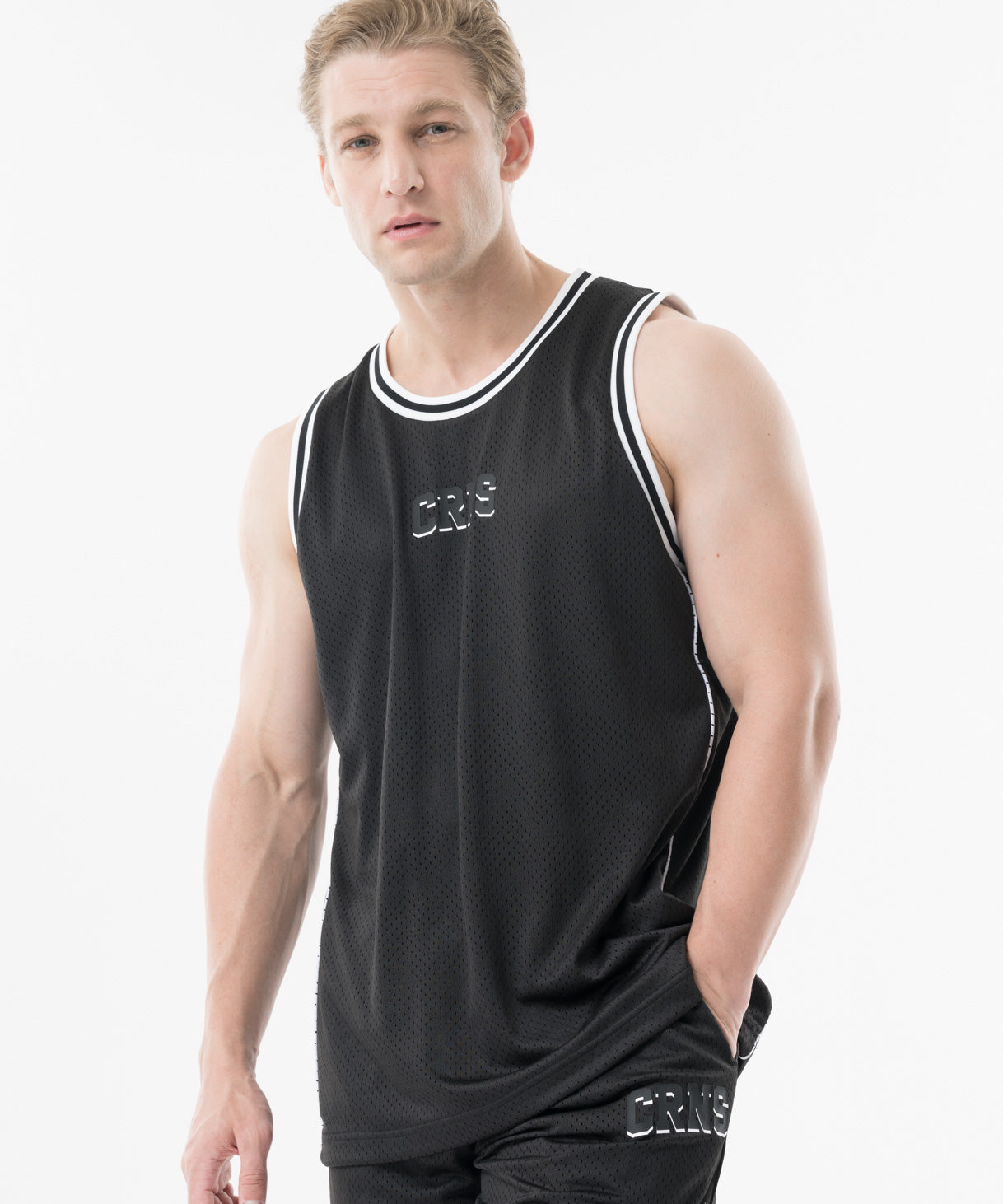 CRONOS Double-Layer Basketball Mesh Tank【BLACK】