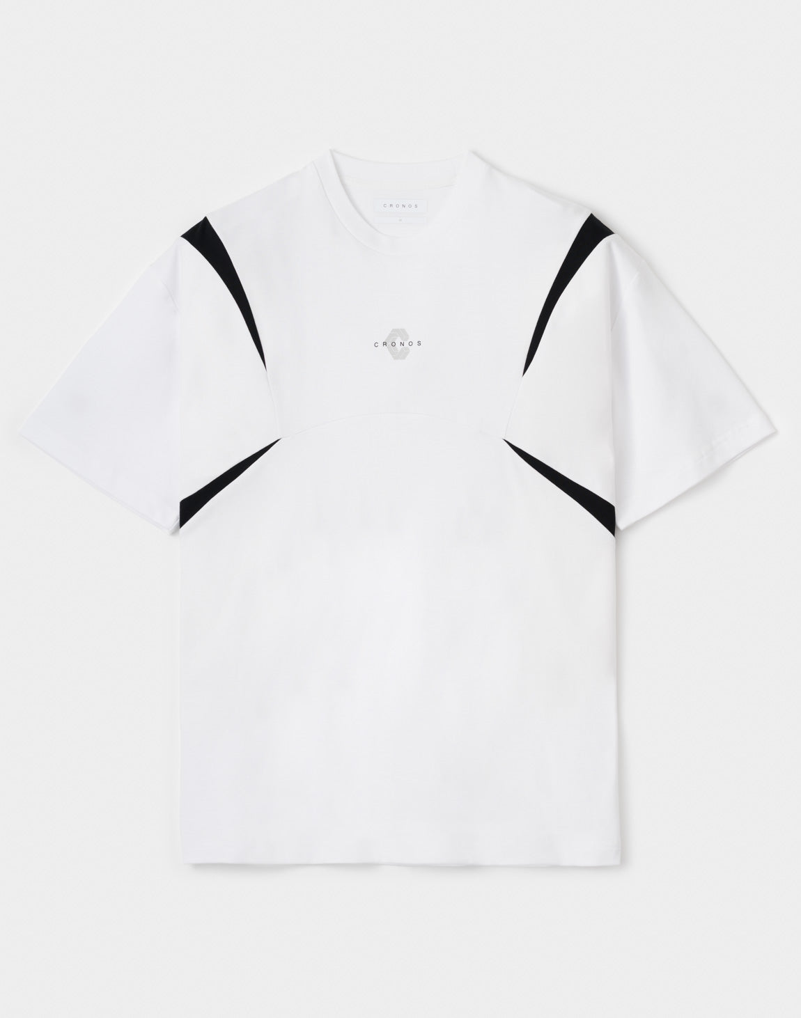 CRONOS Structured Panel over size S/S TEE【WHITE】