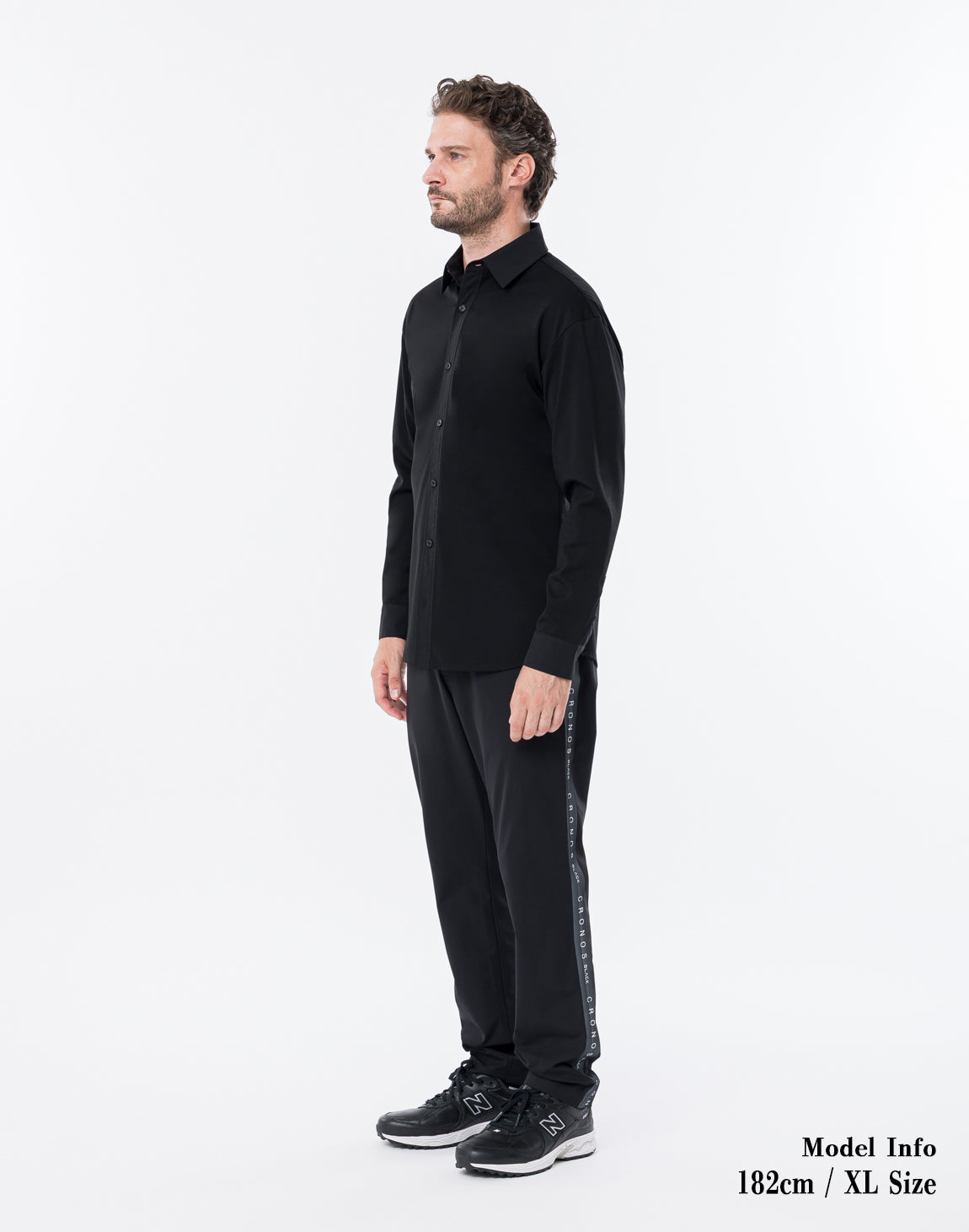CRONOS BLACK ACTIVE FIT SHIRT【BLACK】