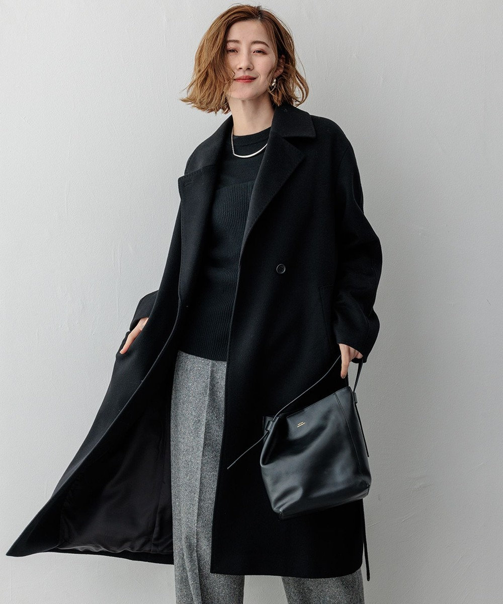 カシミヤ100% BURBERRY バーバリー チェスターコート セミダブル