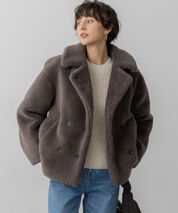 CanCam11月号掲載】ECOPELテディボア ダブルフロント アウター / 23区