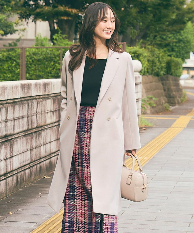 美品✨ ドゥロワー チェスターコート シングル シルク ベージュ 36