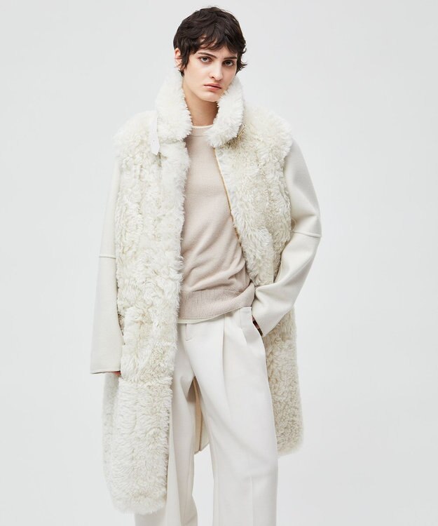 DANDEL / ミドル丈ムートンコート / BEIGE, | ファッション通販 【公式