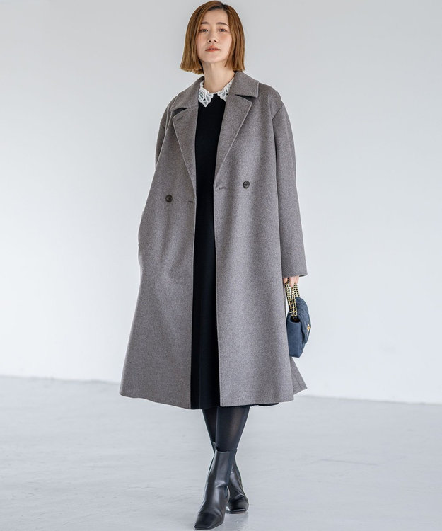 COLOMBOカシミヤビーバー ダブルフロント チェスターコート / 23区