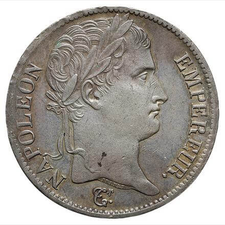 フランス ナポレオン1世(1804-1814.1815) 5フラン銀貨 1813 パリ鋳