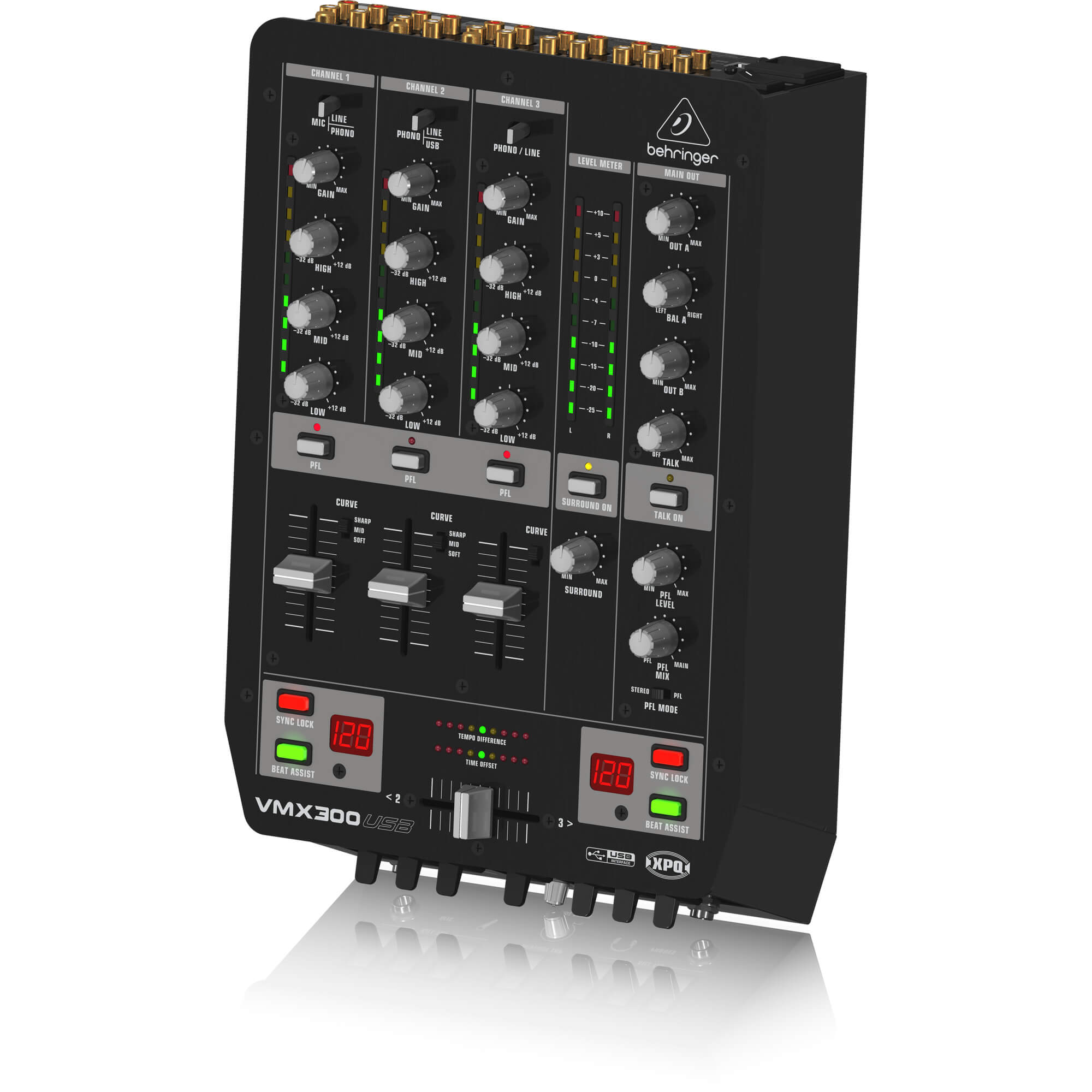 Behringer VMX300USB Professional 3-Channel DJ Mixer - Credible Sounds