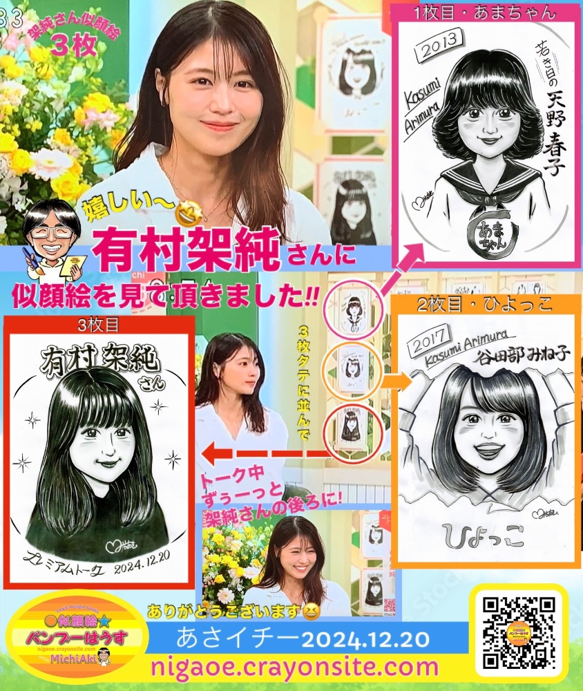 女優・女性アイドル 似顔絵】 〜大好きな芸能人・有名人ご本人に見て