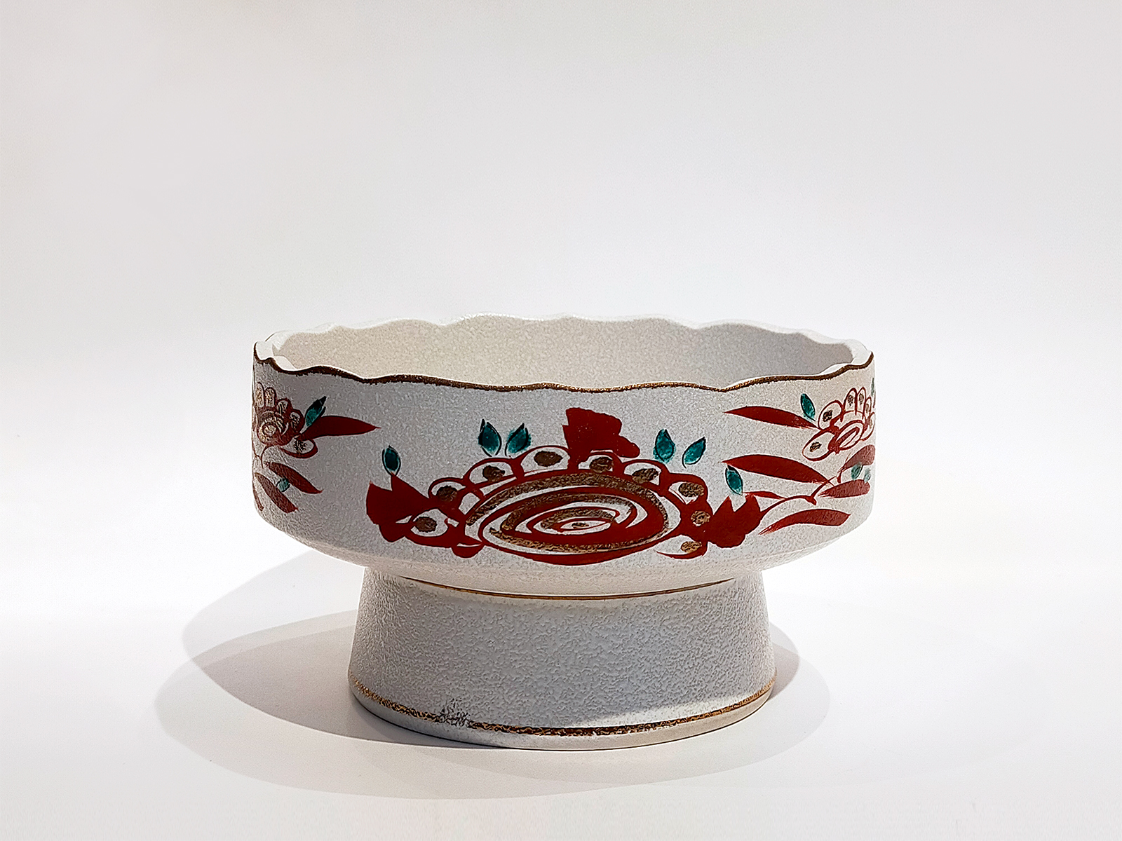 1646 其泉窯 赤絵 高台鉢 5客 1646 其泉窯 赤絵 高台鉢 5客 【公式通販】