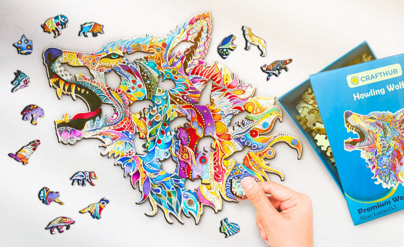 狼の遠吠え - ジグソーパズル – Crafthub Japan