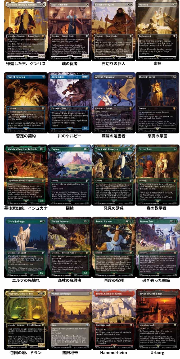 マジック：ザ・ギャザリング指輪物語ホリデーリリースの収録内容と封入