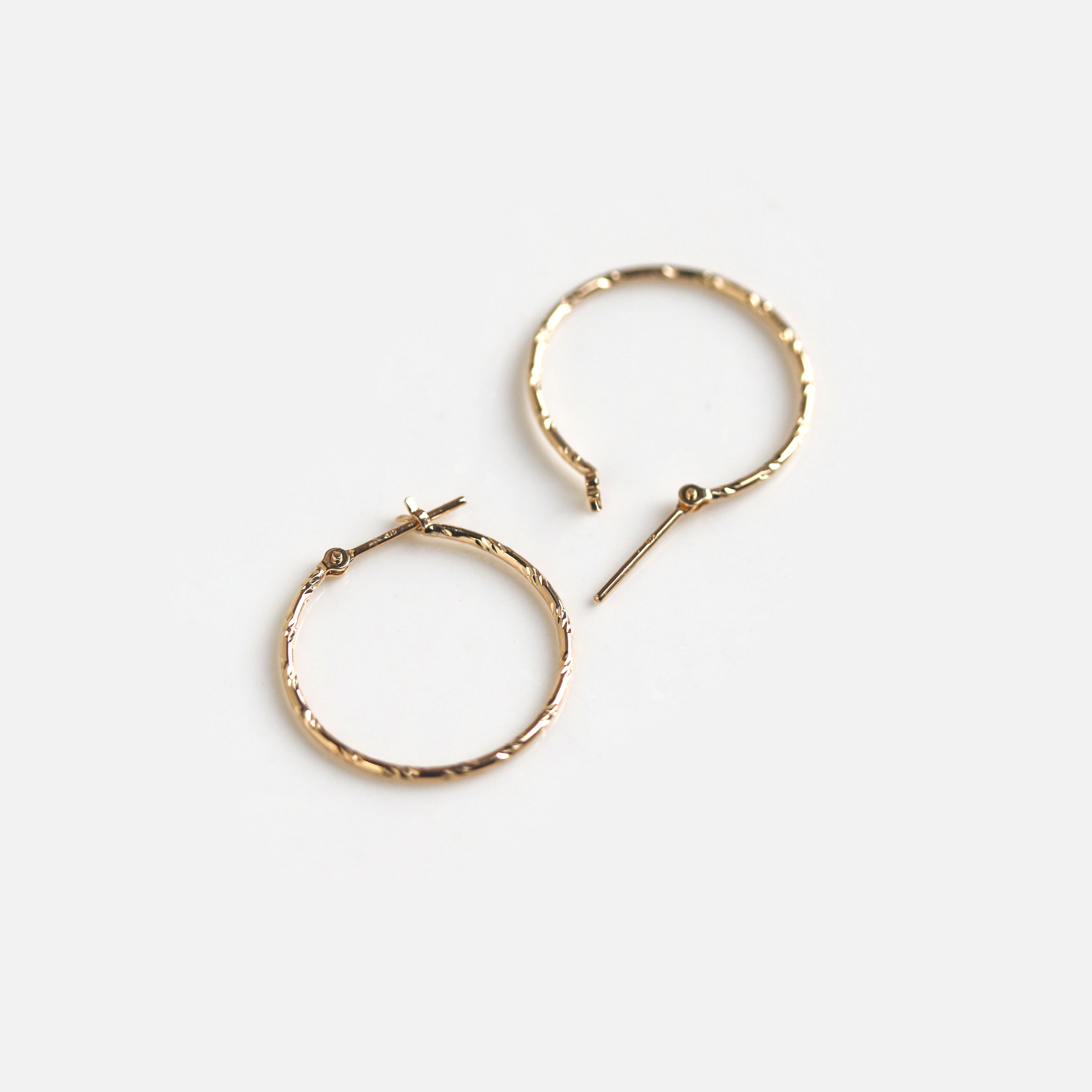 キュイキュイ ゴールドメッシュフープピアスK10YG cui-cui