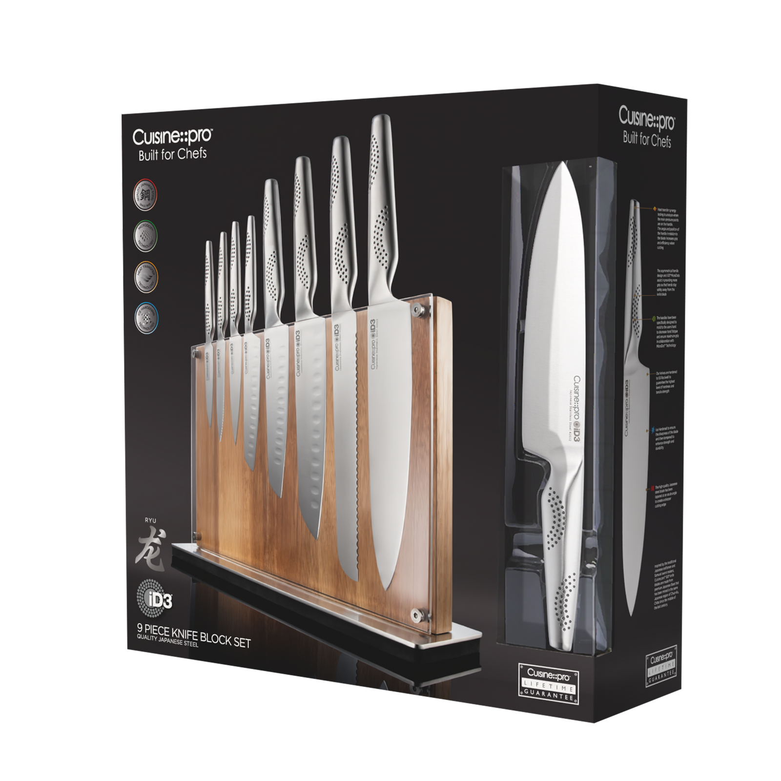 Cuisine::pro® iD3® Ryu Knife Block 9 Piece