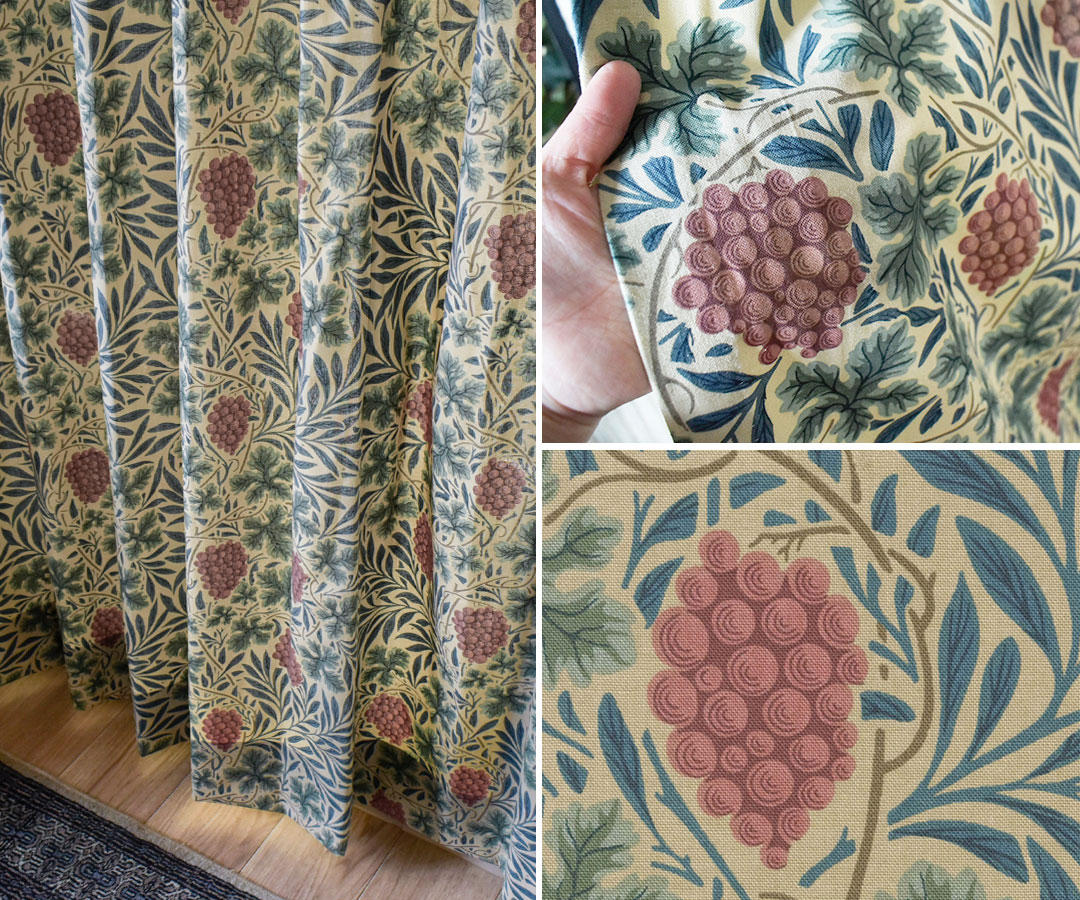 アウトレット30％OFF】ウィリアム・モリス ヴァイン｜幅100cm×丈180cm1