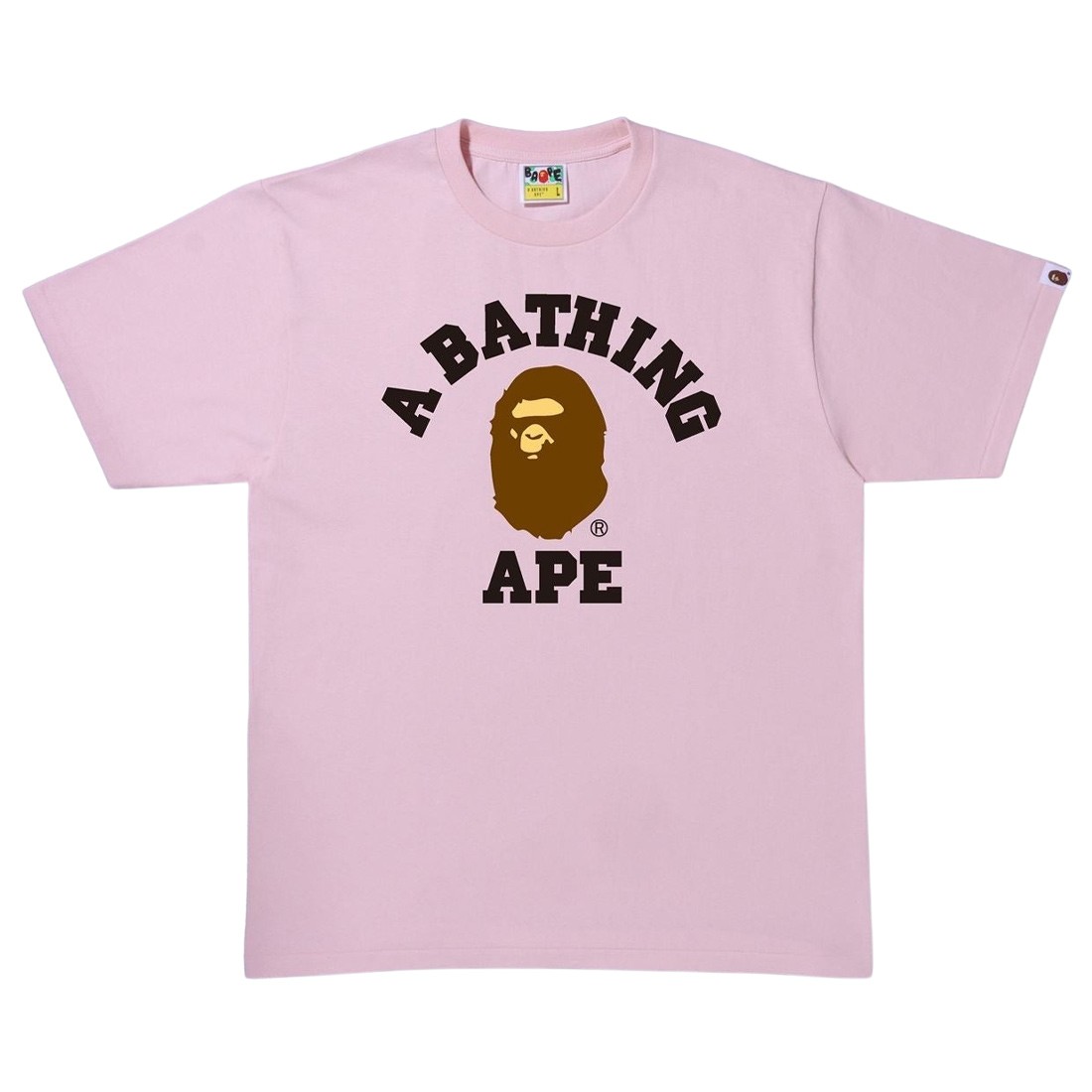 A Bathing Ape Men College Tee pink