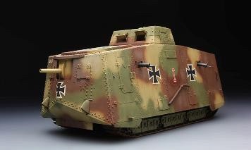 1/35 WW1ドイツ軍突撃戦車A7V 1/35 ドイツA7V戦車 (クルップ) & エンジン (
