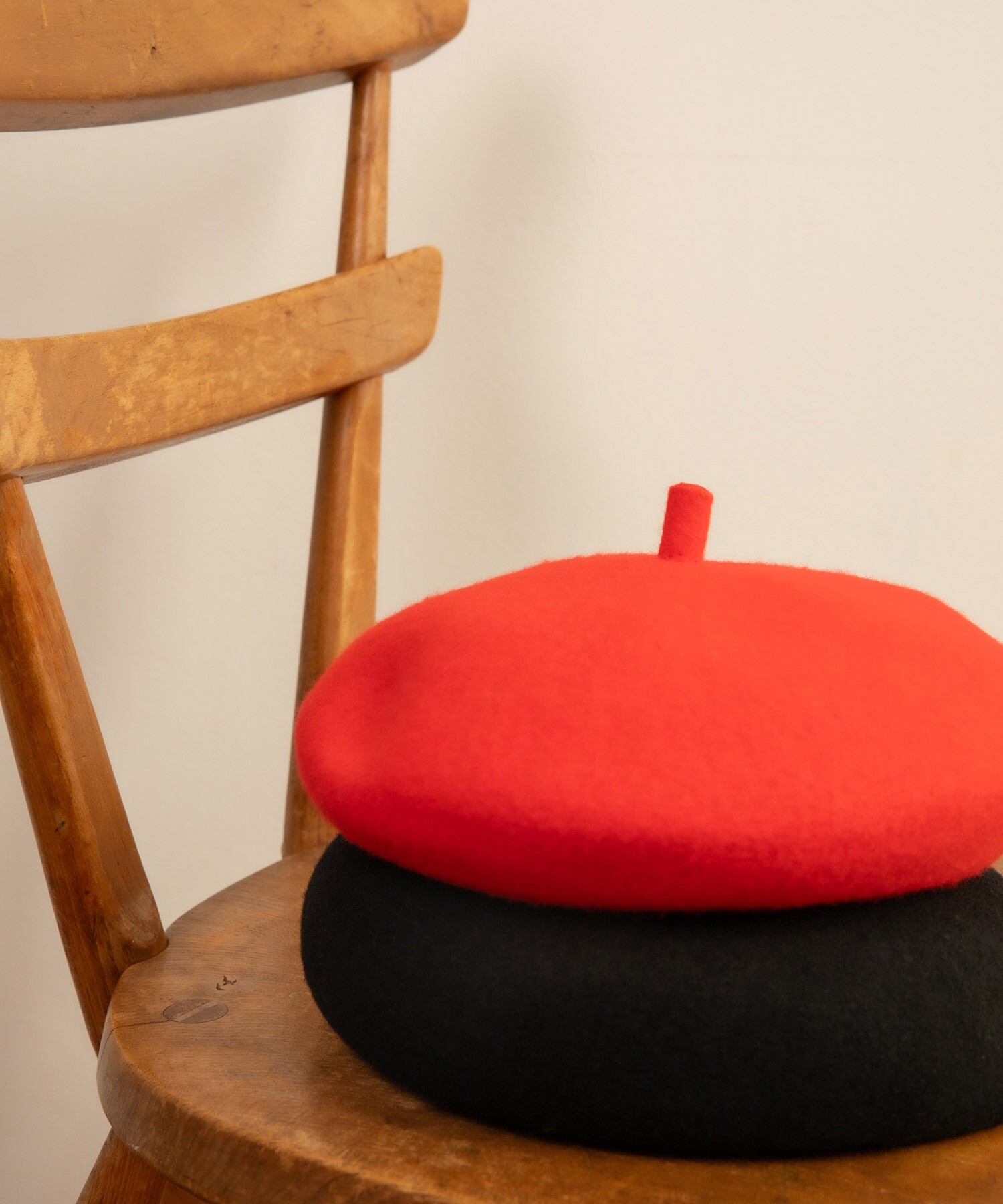 AMBIDEX Store 〇太ちょぼ WOOLベレー帽(F アカ): CHILD WOMAN