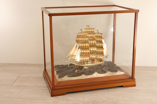 関工芸 銀製 STERLING 960 SEKI 刻印 ヨット 帆船 置物 (R1888GGGnwx)