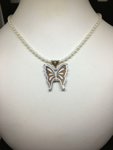 イタリア産シェルカメオ 蝶 美品】APA イタリア製 バラ シェル カメオ