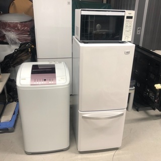 ☆美品☆家電3点セット SHARP(冷蔵庫 洗濯機)Haier 電子レンジ 動作