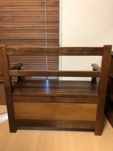 アジアンテイスト 収納付きベンチ