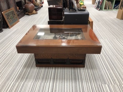 囲炉裏テーブル 座卓 昭和レトロ 長火鉢 古民家家具 囲炉裏テーブル 座