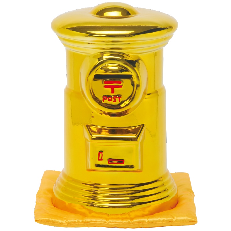 ポスト型貯金箱座布団付き40cm(M金）(M金)｜郵便局のネットショップ