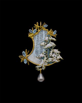 冬の森林のペンダント」ルネ・ラリック＜1898年頃＞ - 「ジュエリーと