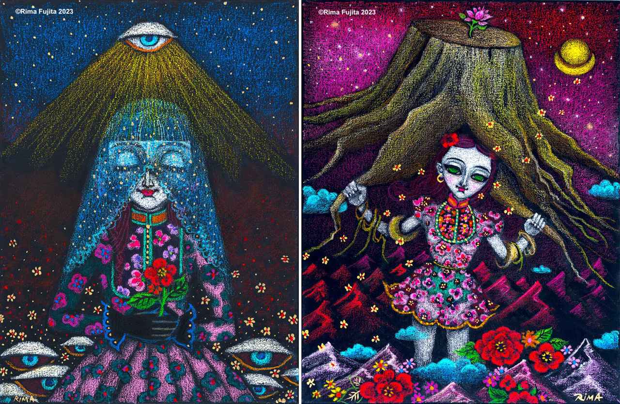 藤田理麻、30周年記念絵画個展 「Spiral Upwards～無条件に～」 - T