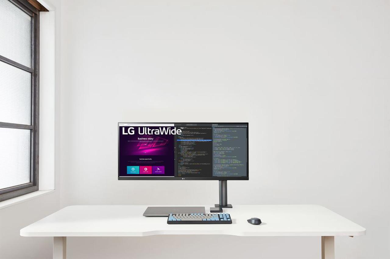 LG 注文 ウルトラワイドモニター(2560×1080)とモニターアーム LG