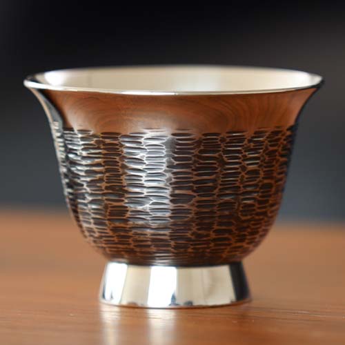 東京銀器森銀器製作所純銀酒杯豬口型傳統工藝品金屬杯子| MUKU工房