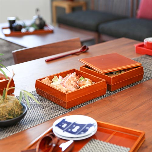 飛騨春慶 福壽漆器店 亀甲重 伝統工芸品 木製 お重箱 | MUKU工房