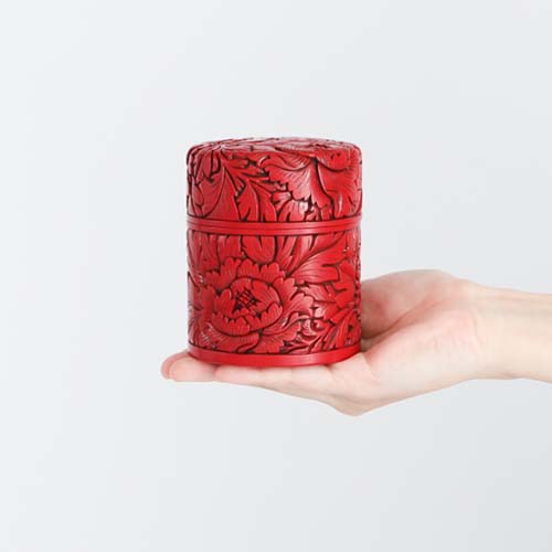 村上木彫堆朱 藤井漆工 茶筒 伝統工芸品 木製 茶筒 | MUKU工房