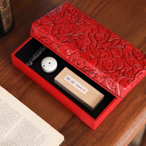 村上木彫堆朱 藤井漆工 文箱 伝統工芸品 木製 小物入れ | MUKU工房