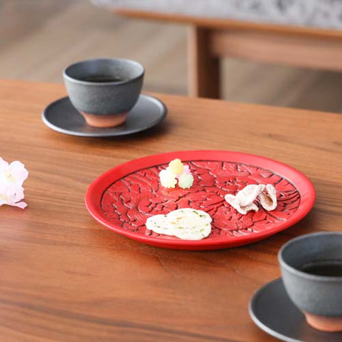 天然木 菓子器 古道具 工芸品 天然木製漆塗 塵取形 菓子皿 5枚セット