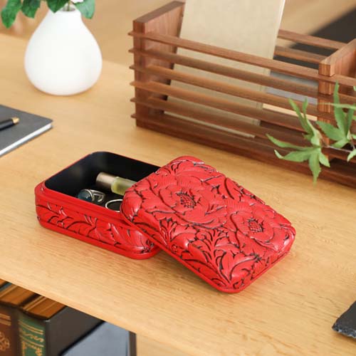 村上木彫堆朱 藤井漆工 小箱 伝統工芸品 木製 小物入れ | MUKU工房