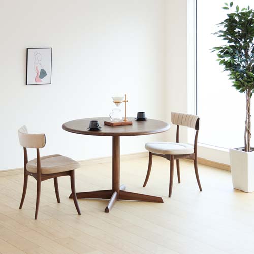 飛騨家具 HIDA 飛騨産業 Jin Dining 侭ダイニング 丸形天板 1本脚 国産