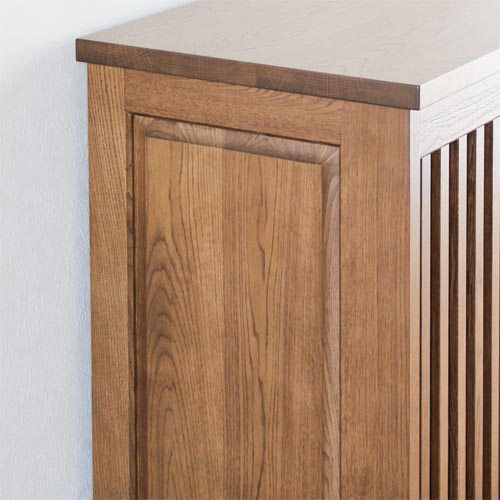 民藝家具天然木カバ無垢材サイドボード北の匠MUKU工房山室家具製作所