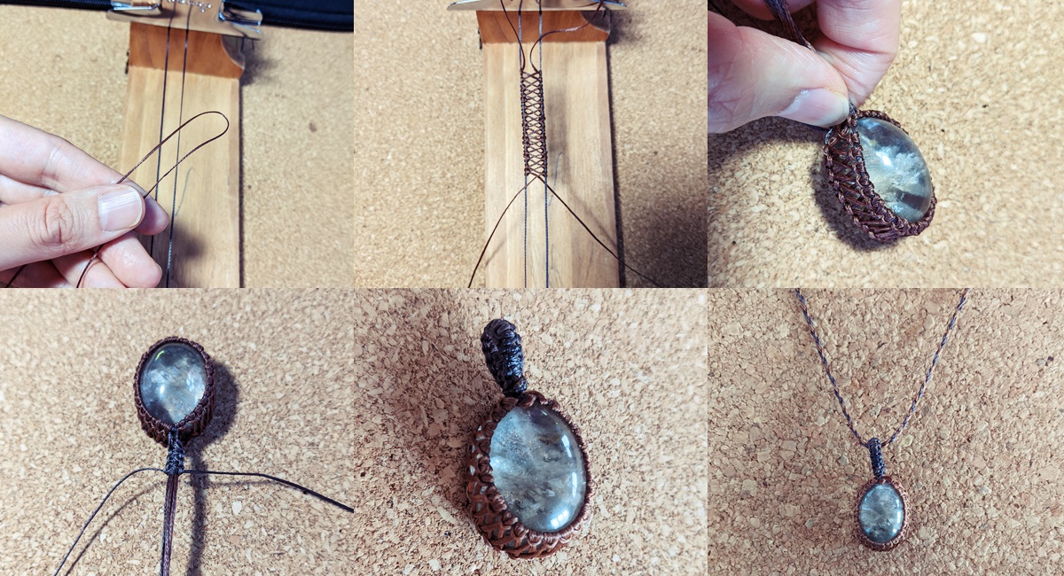 マクラメ】フレーム編みを使ってネックレスを作ろう！ | カラッツ Gem