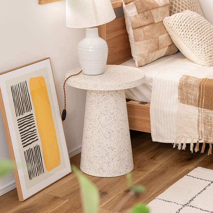 g1001292]【幅40cm】Ardery テラゾー柄サイドテーブル サイドテーブル