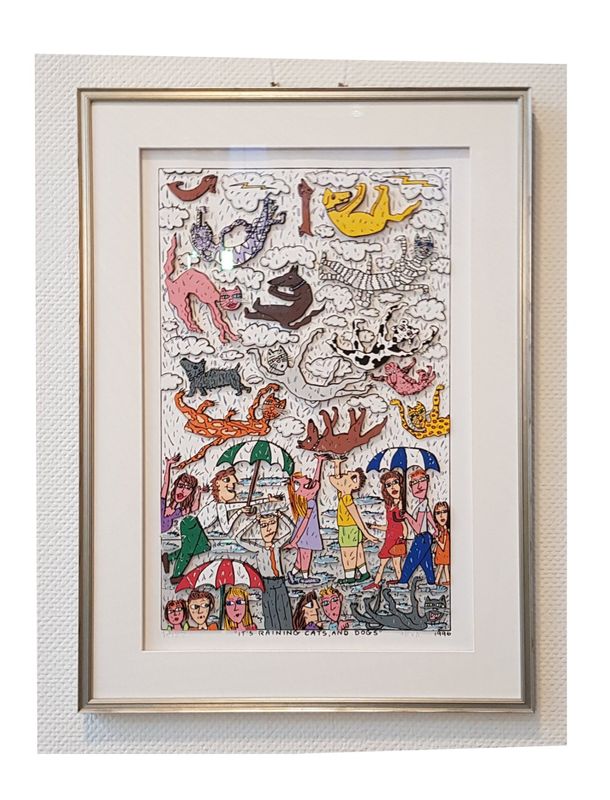 James Rizzi 3Dシルクスクリーン HOT DIGITY DOG James Rizzi 3D