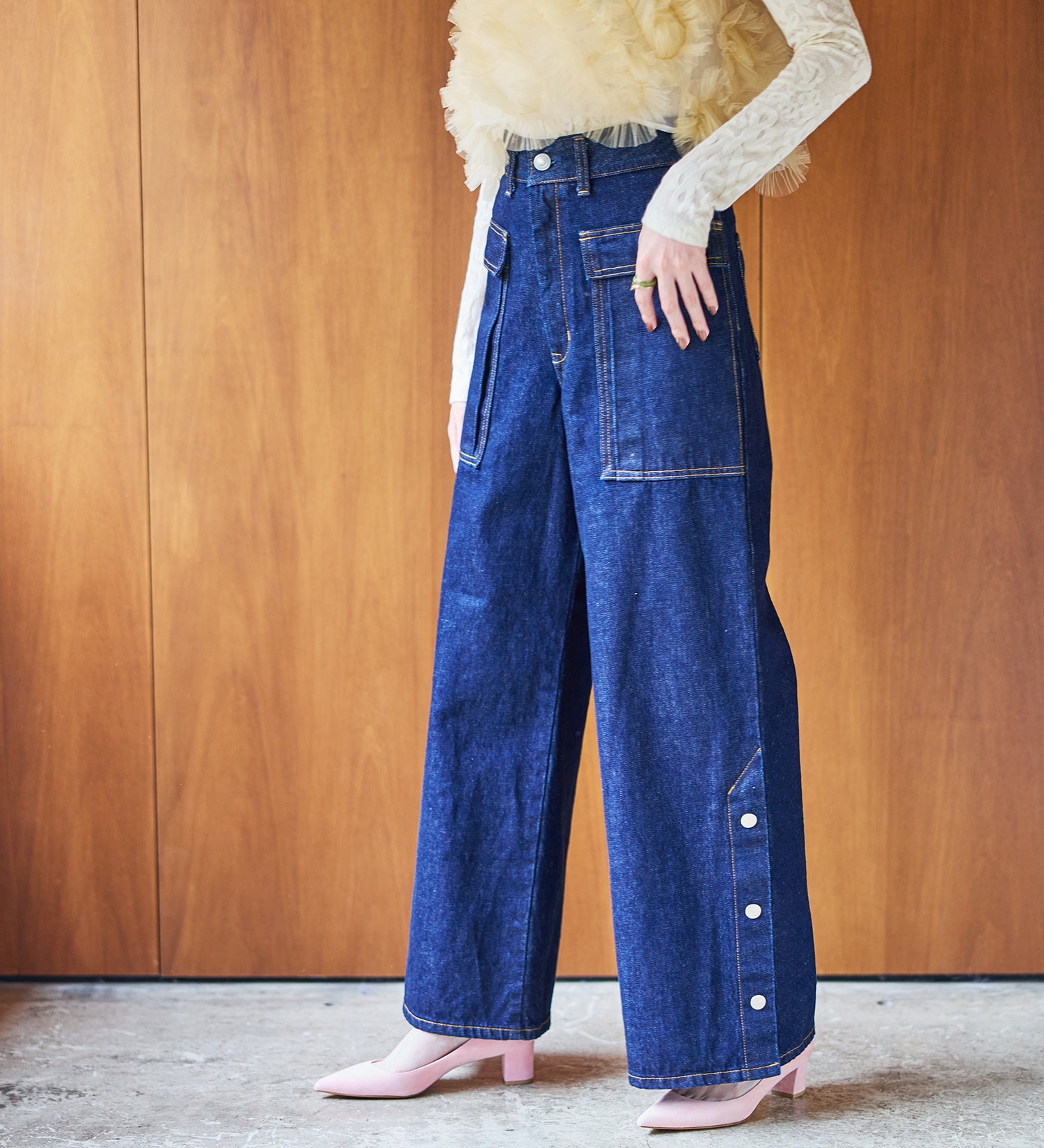 リバティポケット】バルーンキュロット ギンガムチェック ゆったり