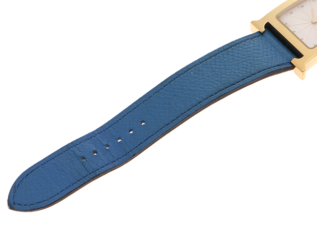 HERMES エルメス Hウォッチ HH1.501 クオーツ ステンレス/メッキ 青