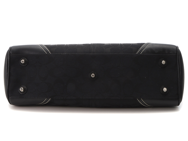 COACH コーチ シグネチャーショルダートート ブラック キャンバス